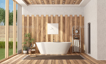 дизайн ванна кімната дерево