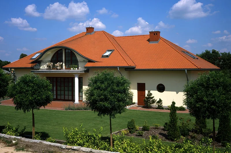 керамическая, черепица, кровля, дом