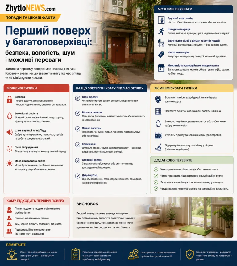 Перший поверх у багатоповерхівці