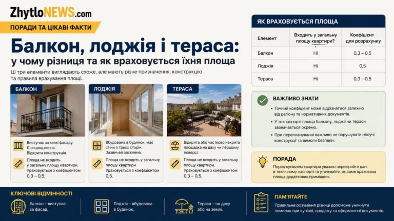Балкон, лоджія і тераса