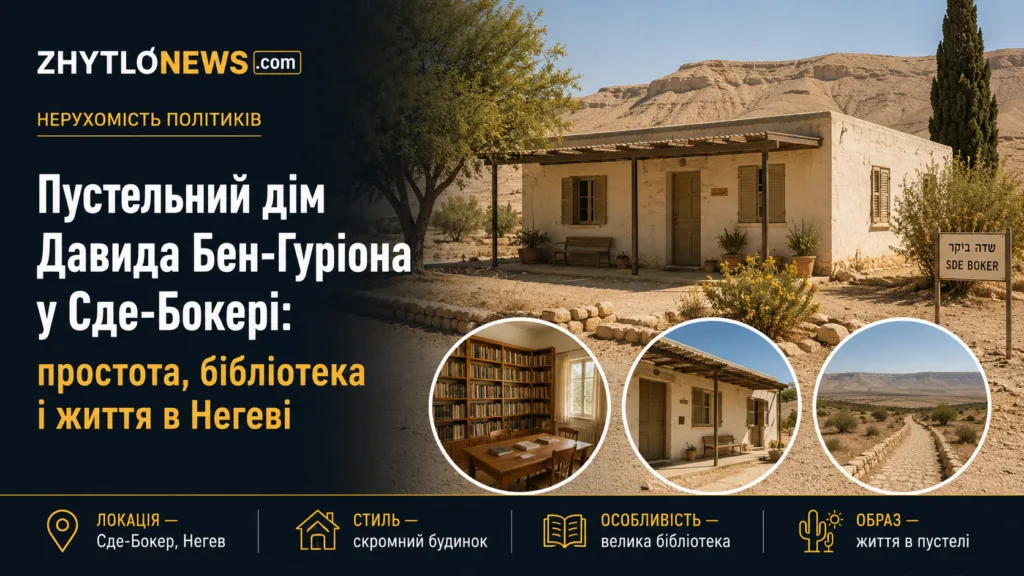 Пустельний дім Давида Бен-Гуріона у Сде-Бокері