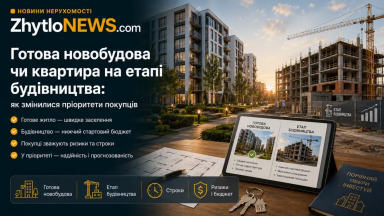 Готова новобудова чи квартира на етапі будівництва
