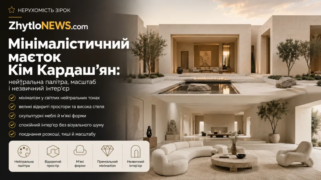 Мінімалістичний маєток Кім Кардаш’ян