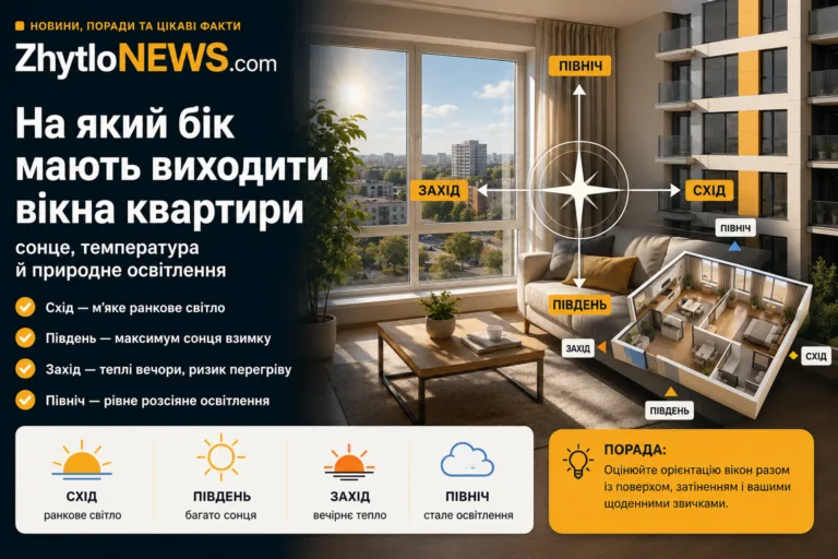 На який бік мають виходити вікна квартири