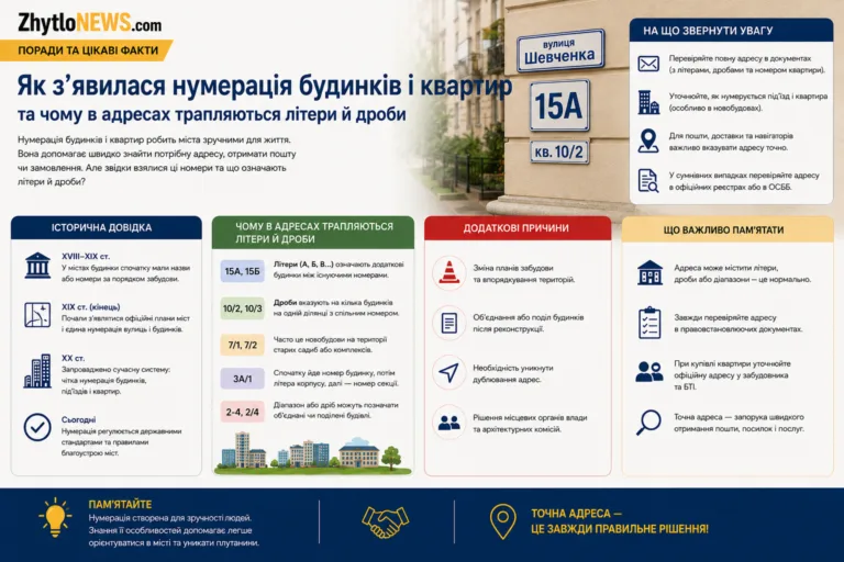 Як з’явилася нумерація будинків і квартир