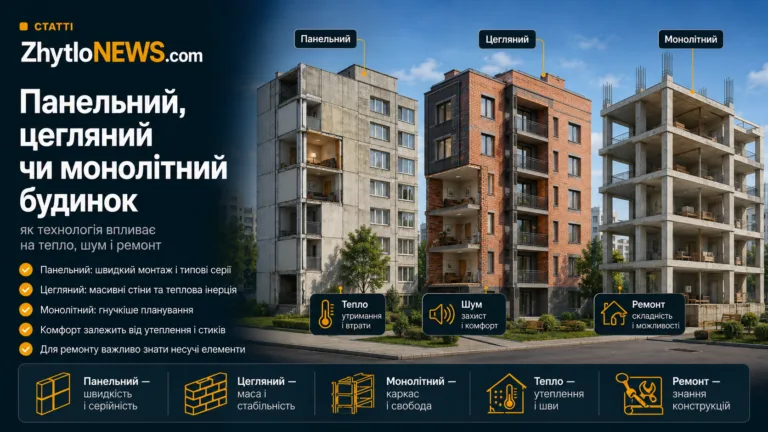 Панельний, цегляний чи монолітний будинок