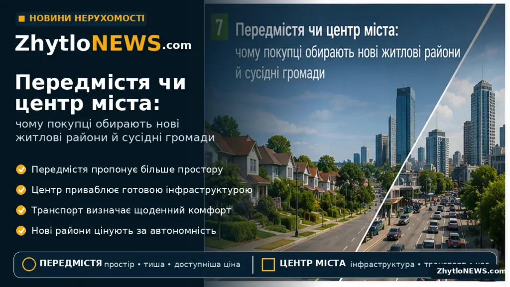 Передмістя чи центр міста