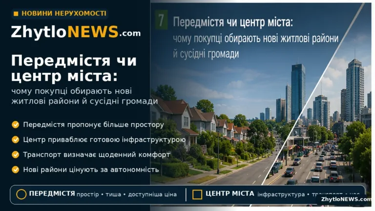 Передмістя чи центр міста