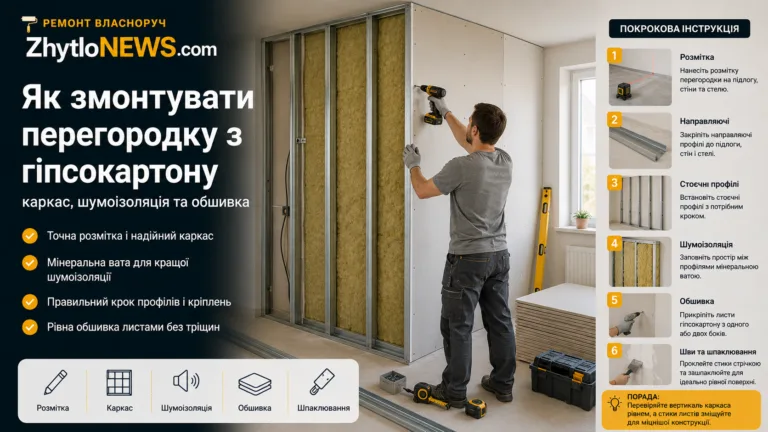 перегородка з гіпсокартону