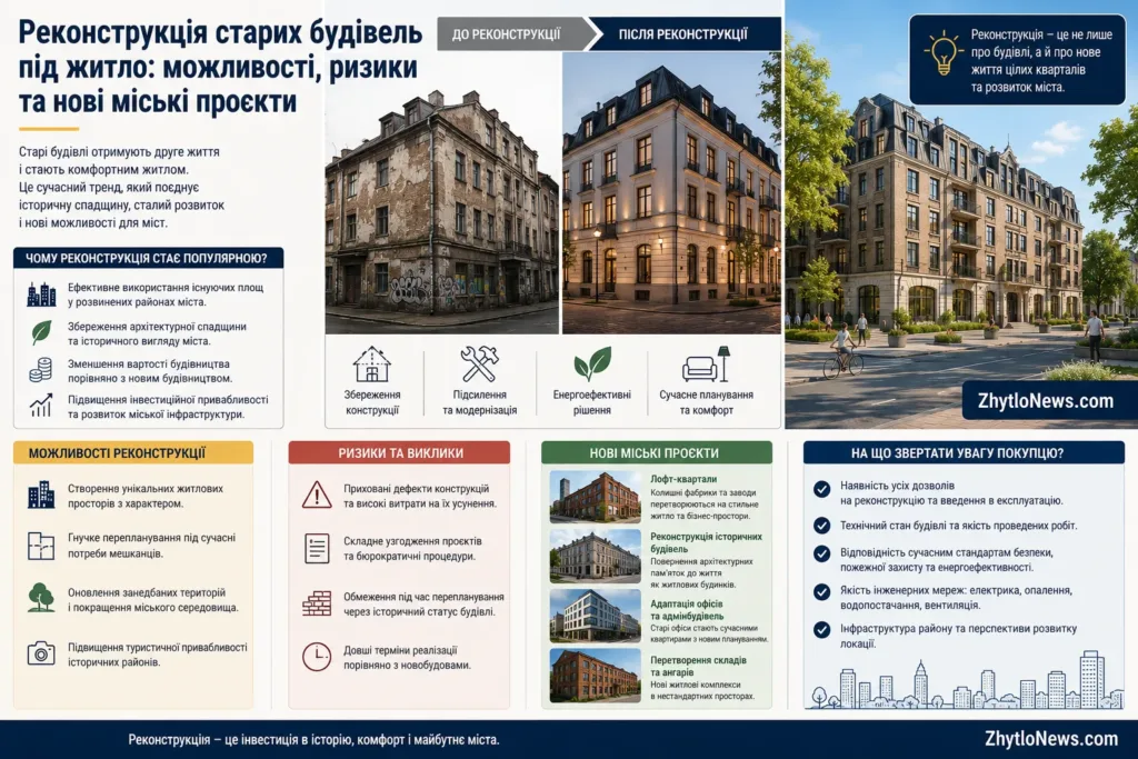 Реконструкція старих будівель під житло