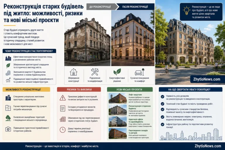 Реконструкція старих будівель під житло
