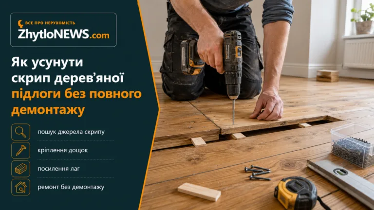 Як усунути скрип дерев’яної підлоги без повного демонтажу