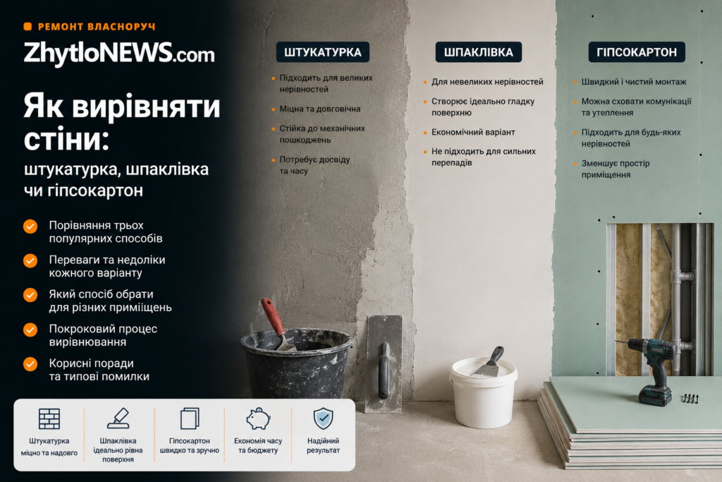 Як вирівняти стіни