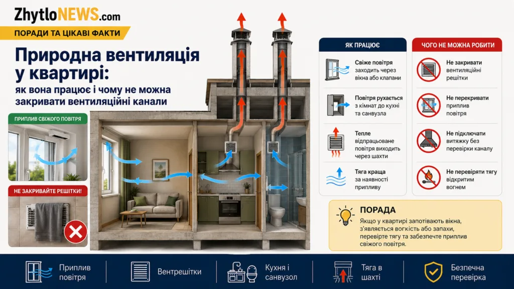 Природна вентиляція у квартирі