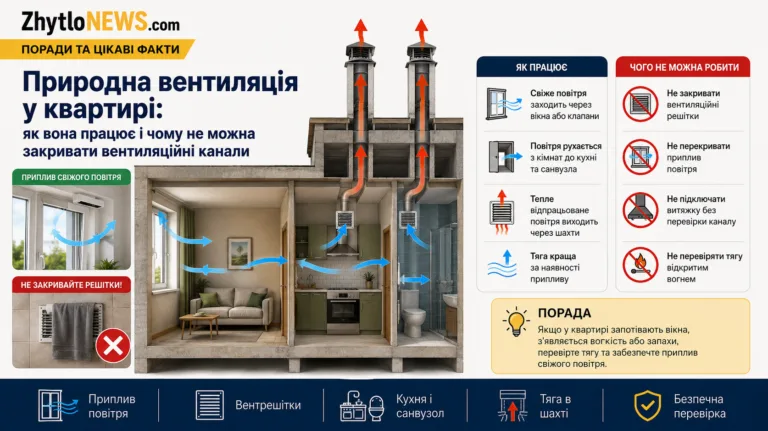 Природна вентиляція у квартирі