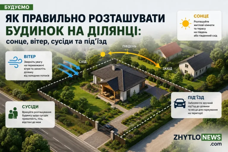 Як правильно розташувати будинок на ділянці