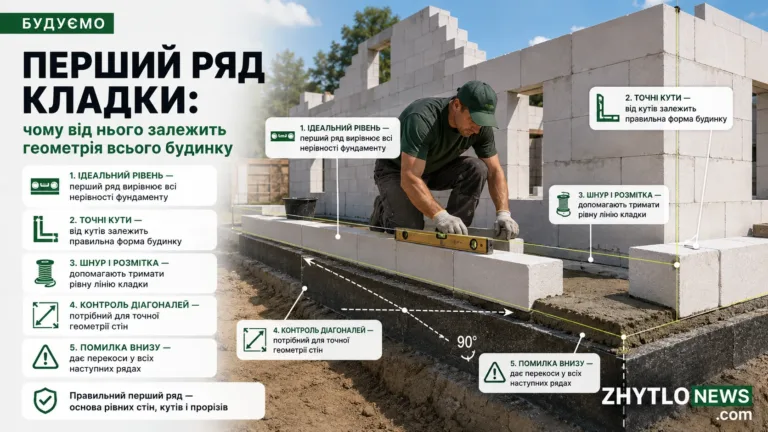 Перший ряд кладки