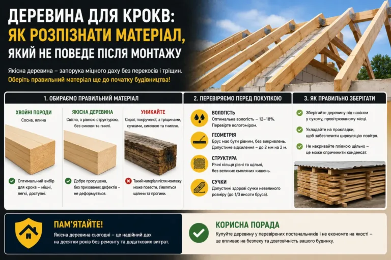 Деревина для крокв: як розпізнати матеріал