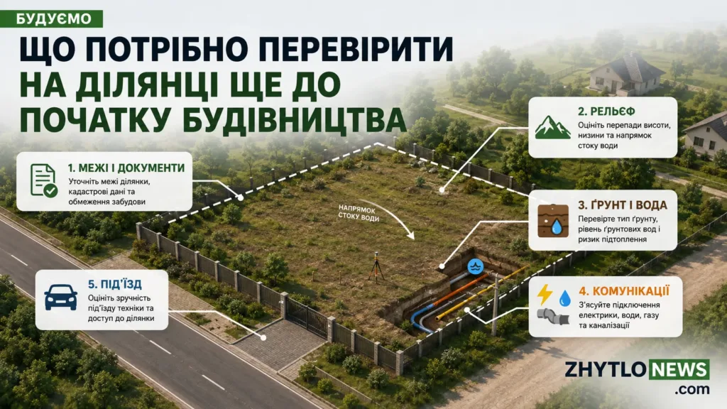 Що потрібно перевірити на ділянці ще до початку будівництва