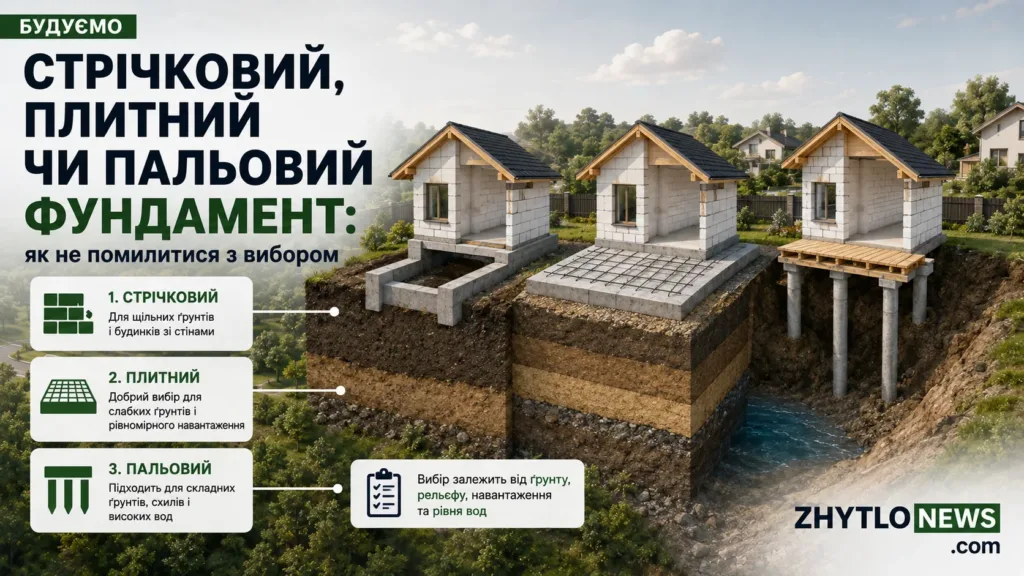 Стрічковий, плитний чи пальовий фундамент