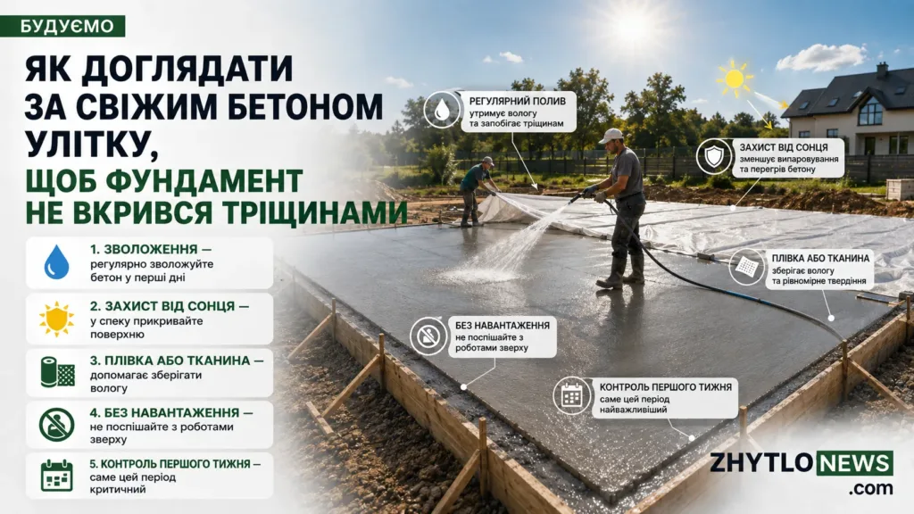 Як доглядати за свіжим бетоном улітку
