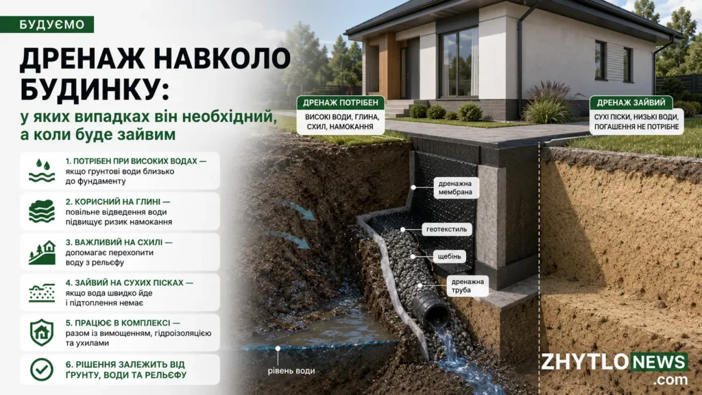 Дренаж навколо будинку