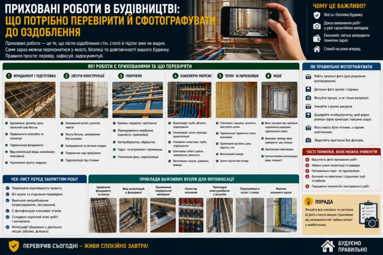Приховані роботи в будівництві: що потрібно перевірити до оздоблення